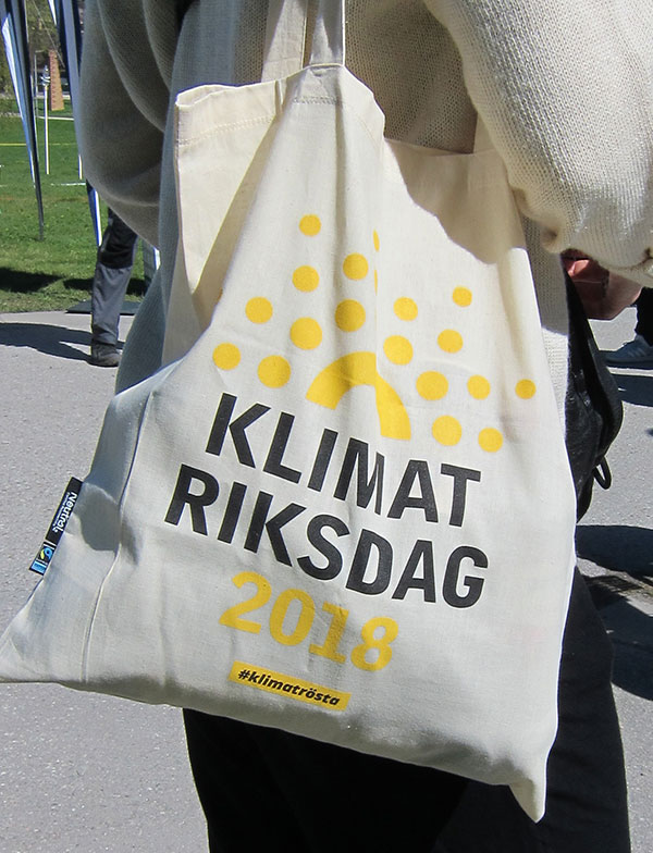 Klimatriksdag, tygkasse.